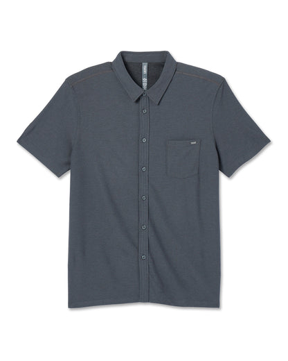 Short Sleeve Ace Button Down Men's Charcoal Shirt | Vuori online - US 8770