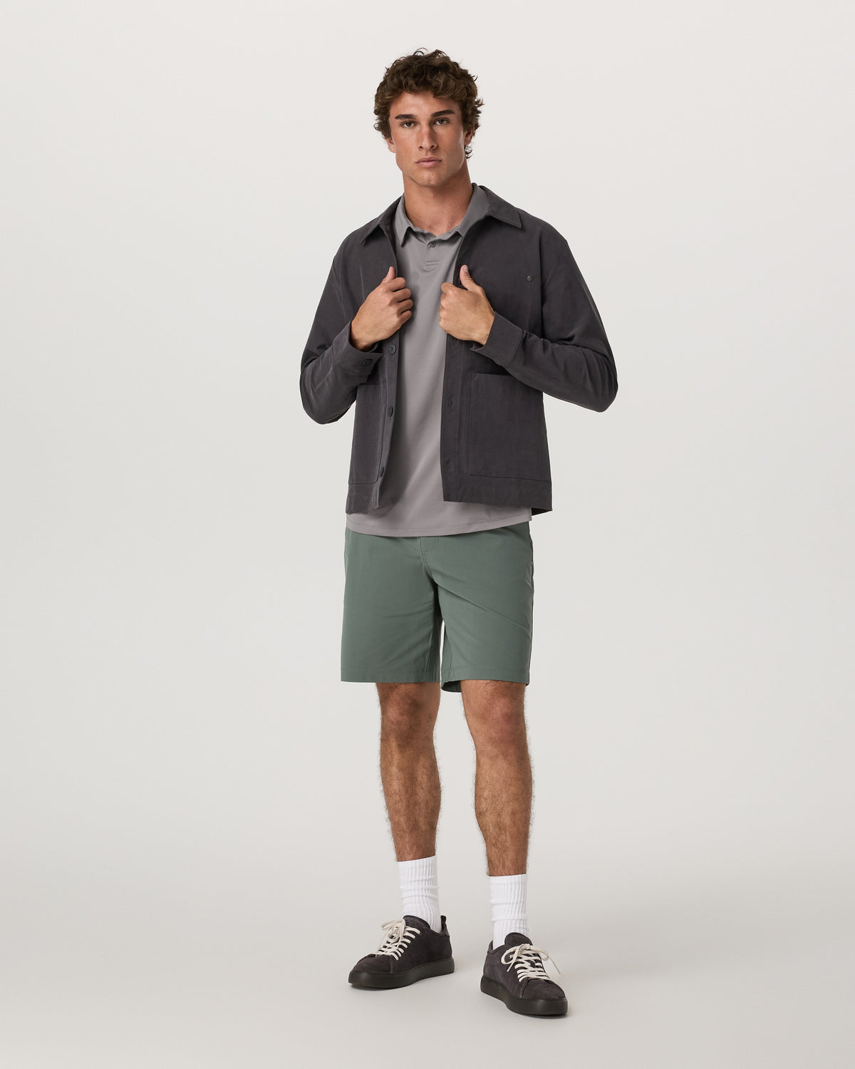 Short Sleeve Viewpoint Polo 2.0 Men's Cavern Grey Shirt | Vuori discount - US 3824