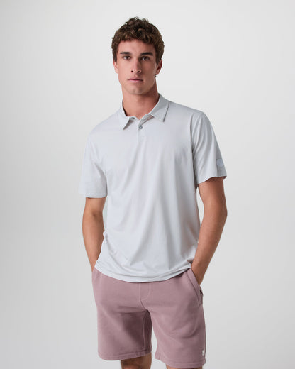 Short Sleeve Feather Polo Frost Grey | Vuori shop - US 2797
