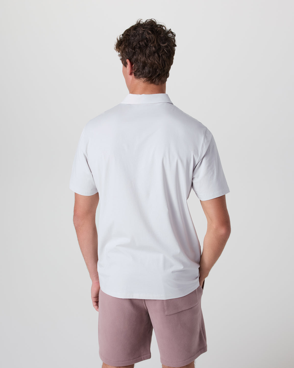 Short Sleeve Feather Polo Frost Grey | Vuori shop - US 2797