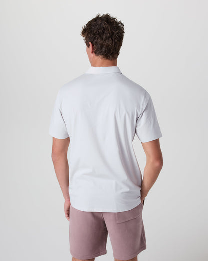 Short Sleeve Feather Polo Frost Grey | Vuori shop - US 2797