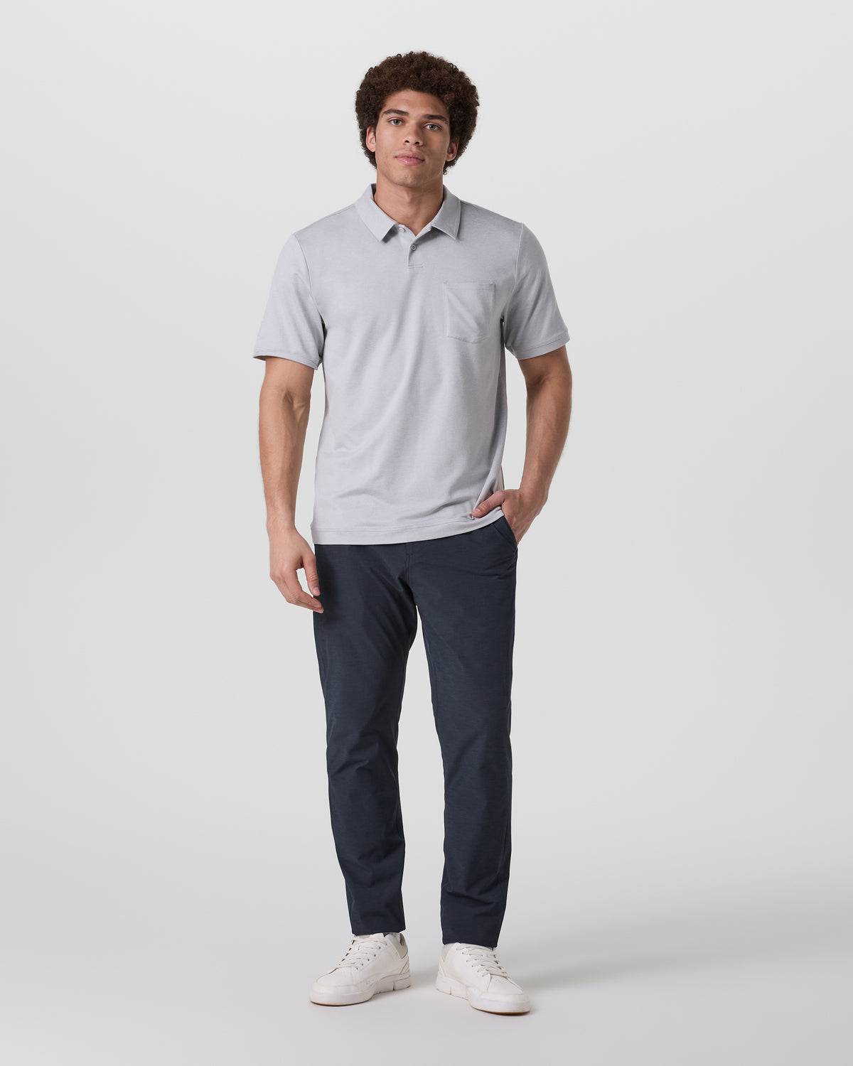 Short Sleeve Ponto Performance Polo Frost Grey Heather | Vuori sale - US 8299