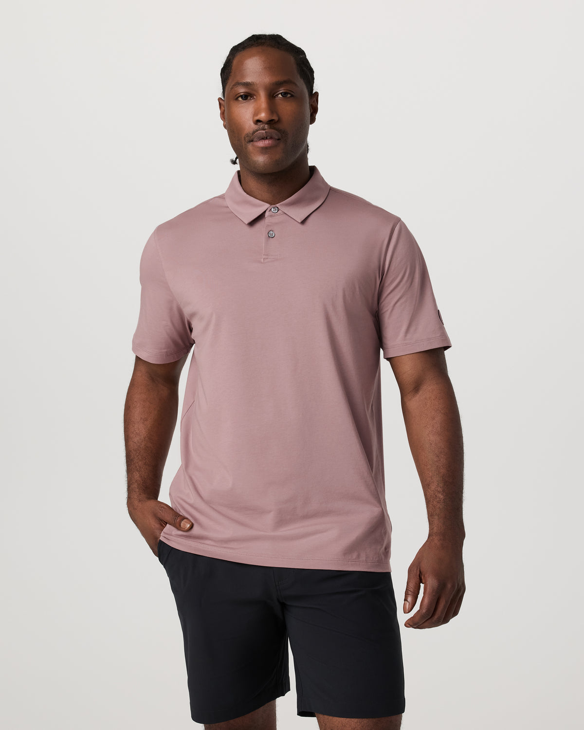 Short Sleeve Feather Polo Zion Rose | Vuori online - US 2963