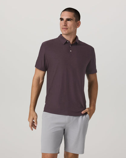 Strato Tech Polo Men's Raisin Heather Performance Shirt | Vuori sale - US 4631