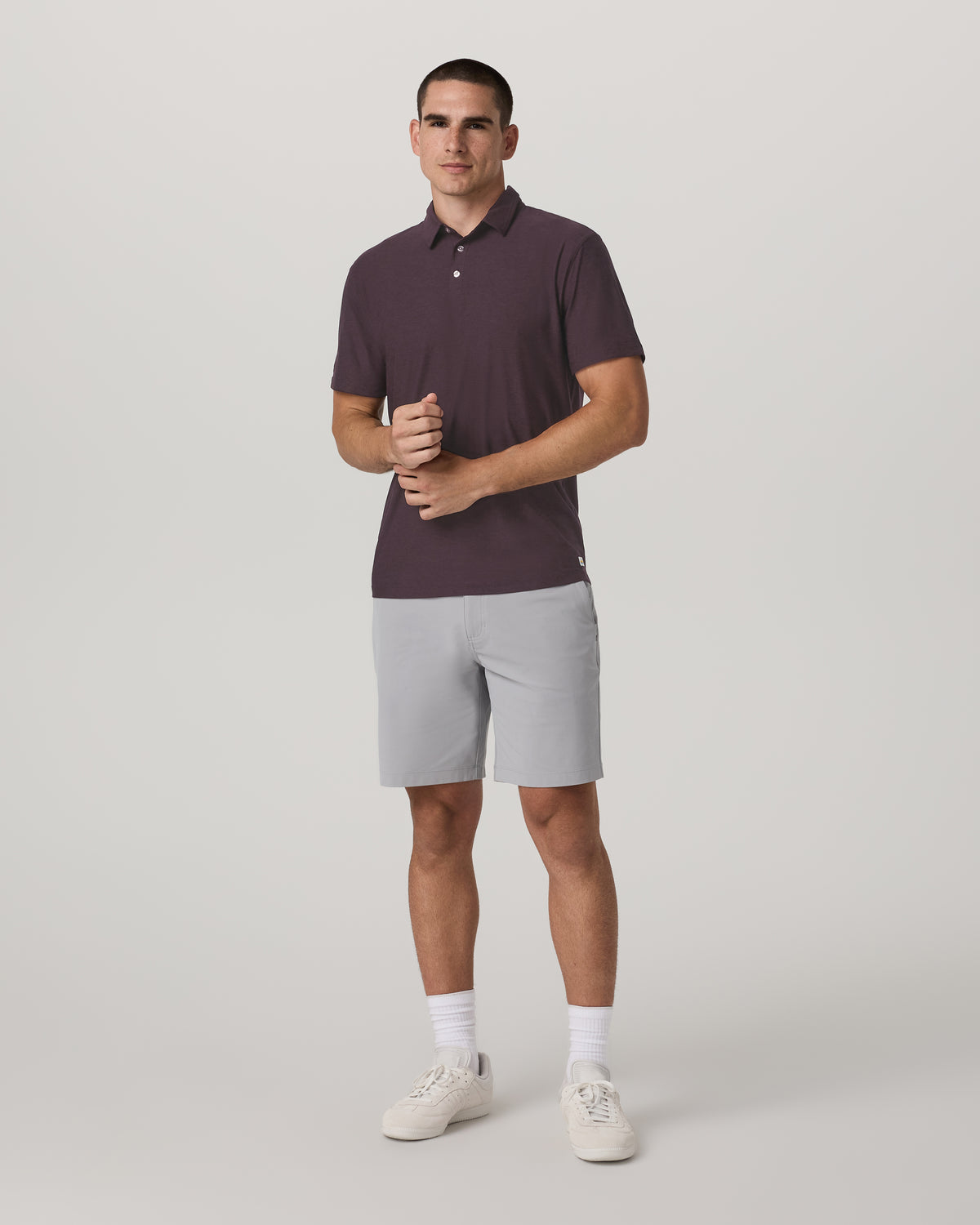 Strato Tech Polo Men's Raisin Heather Performance Shirt | Vuori sale - US 4631