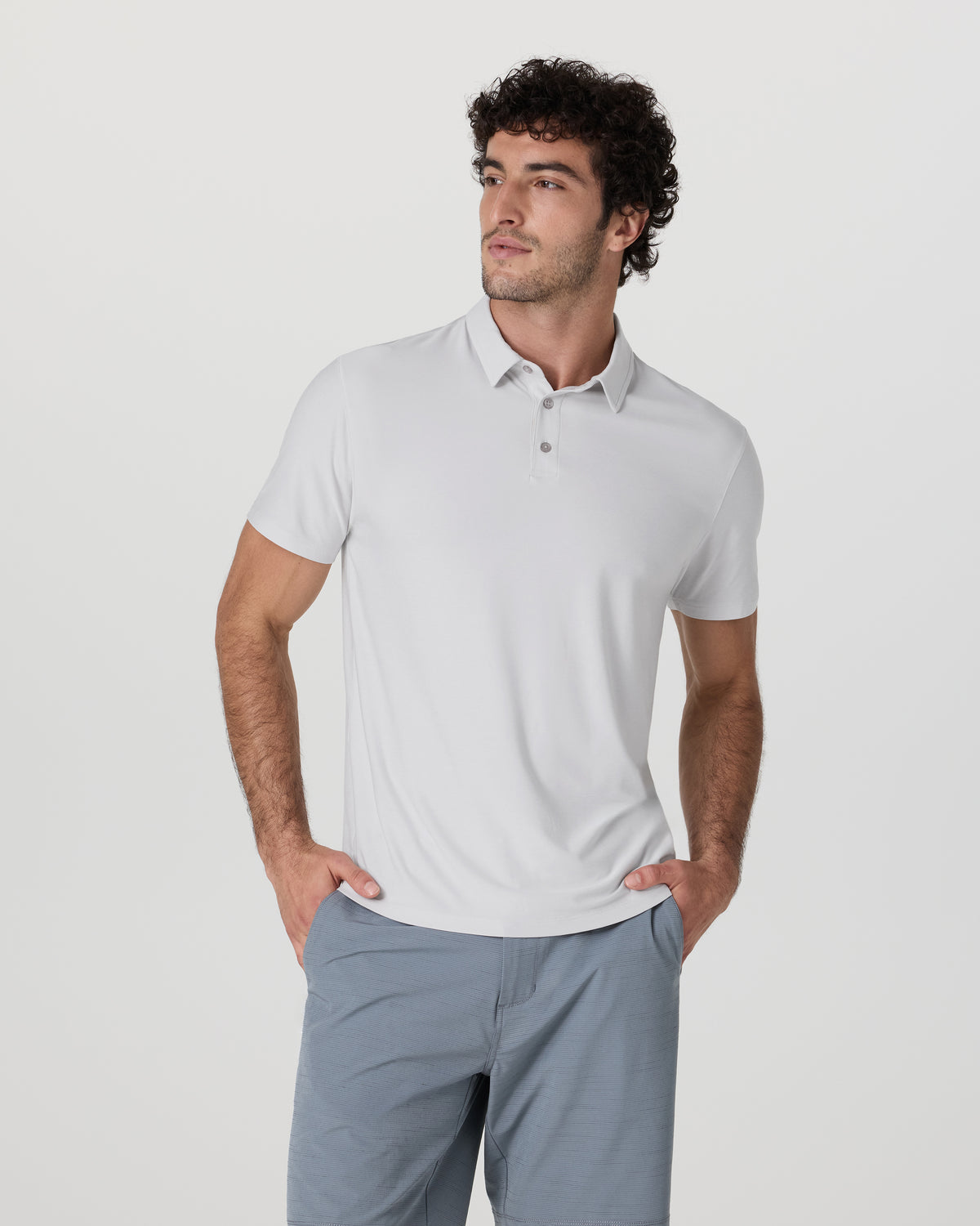 Strato Tech Polo Men's Frost Grey Heather Polo | Vuori onsale - US 3739