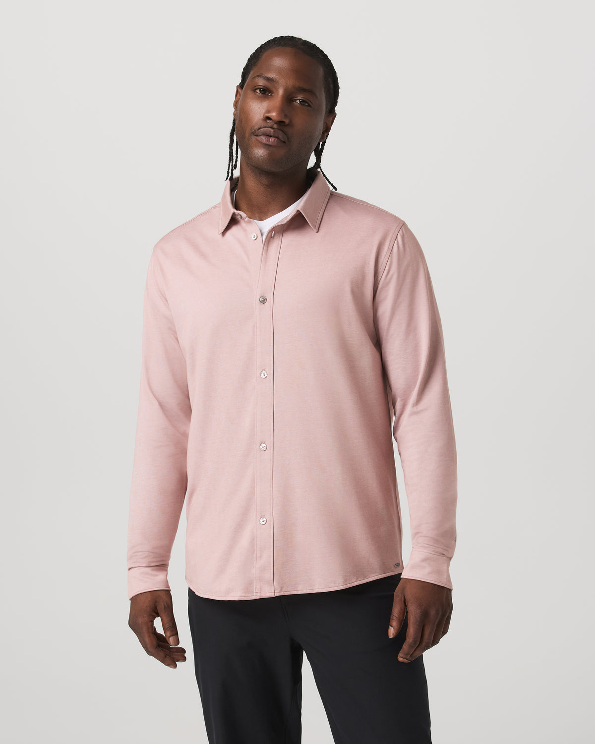 Long Sleeve Knit Oxford Button Down - Classic Fit Mauve | Vuori for sale - US 4311