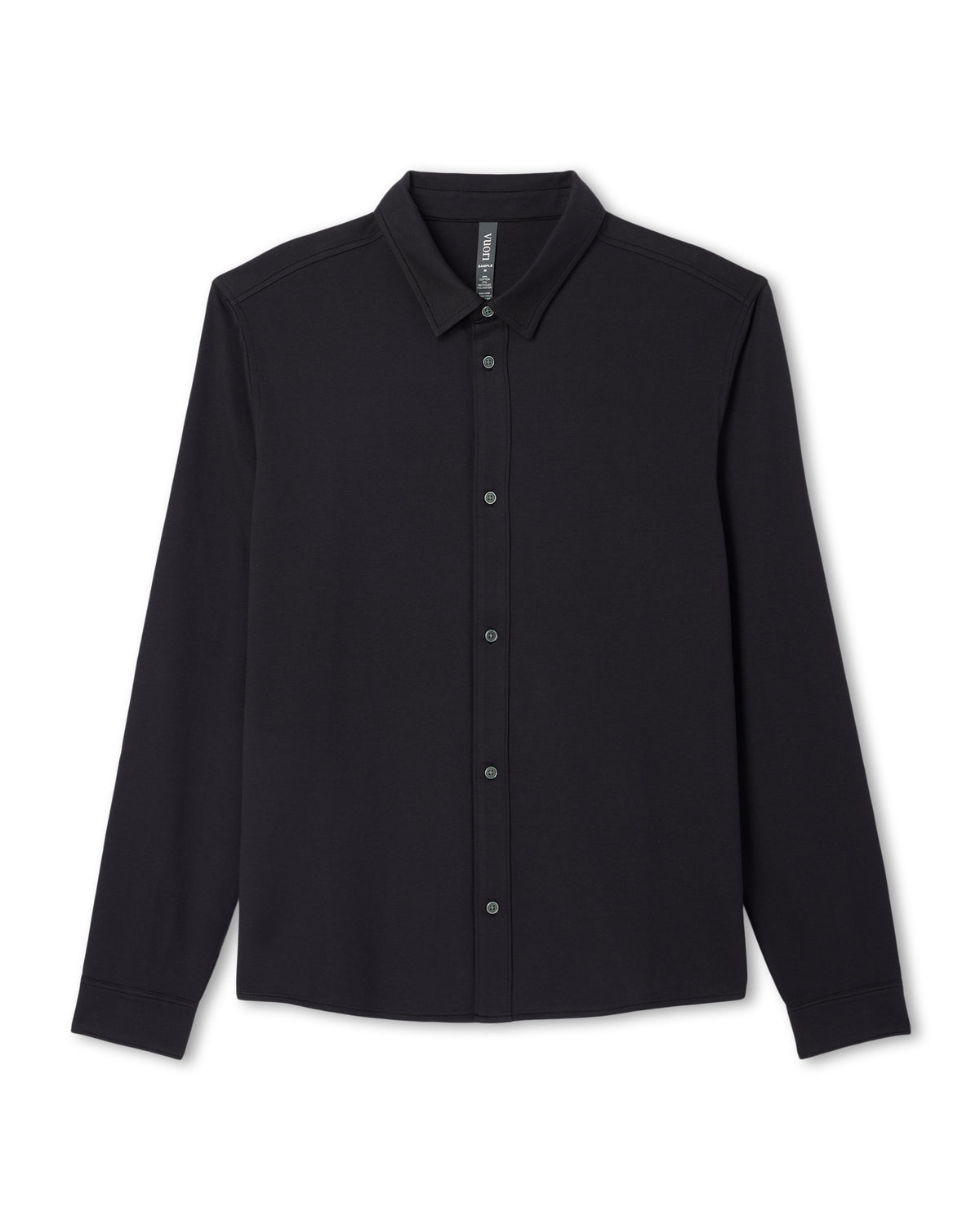 Long Sleeve Knit Oxford Button Down Men's Black Shirt | Vuori outlet - US 3772