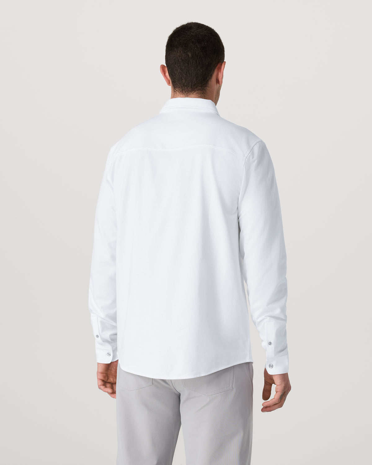 Long Sleeve Knit Oxford Button Down Men's White Shirt | Vuori shop - US 3751