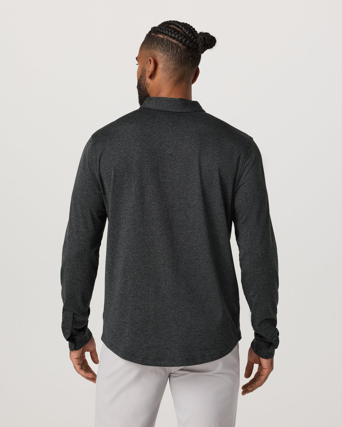 Men's Long Sleeve Ponto Button Down Charcoal Heather | Vuori for sale - US 7849