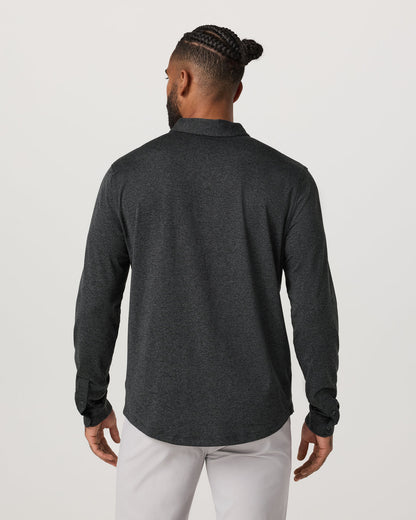 Men's Long Sleeve Ponto Button Down Charcoal Heather | Vuori for sale - US 7849