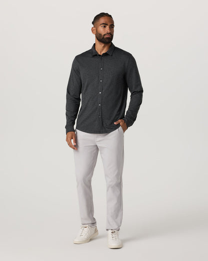Men's Long Sleeve Ponto Button Down Charcoal Heather | Vuori for sale - US 7849