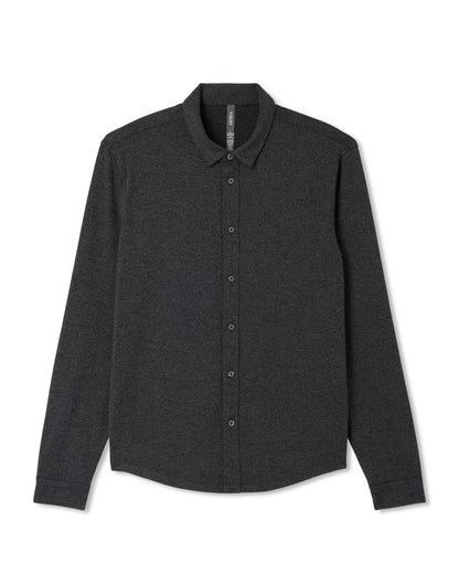 Men's Long Sleeve Ponto Button Down Charcoal Heather | Vuori for sale - US 7849