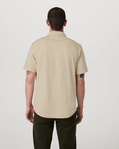 Short Sleeve Knit Oxford Button Down - Classic Fit Trench | Vuori online - US 2416
