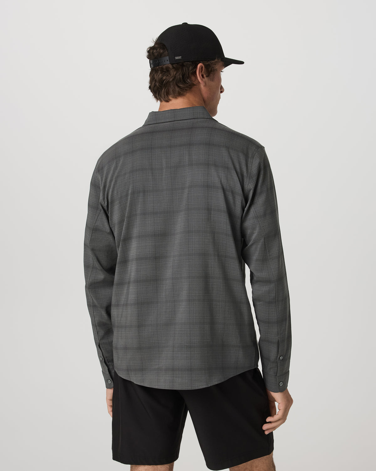 Men's Long Sleeve Plaid Button Down Shirt Dark Pewter | Vuori outlet - US 9705