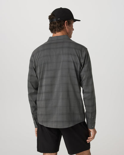 Men's Long Sleeve Plaid Button Down Shirt Dark Pewter | Vuori outlet - US 9705
