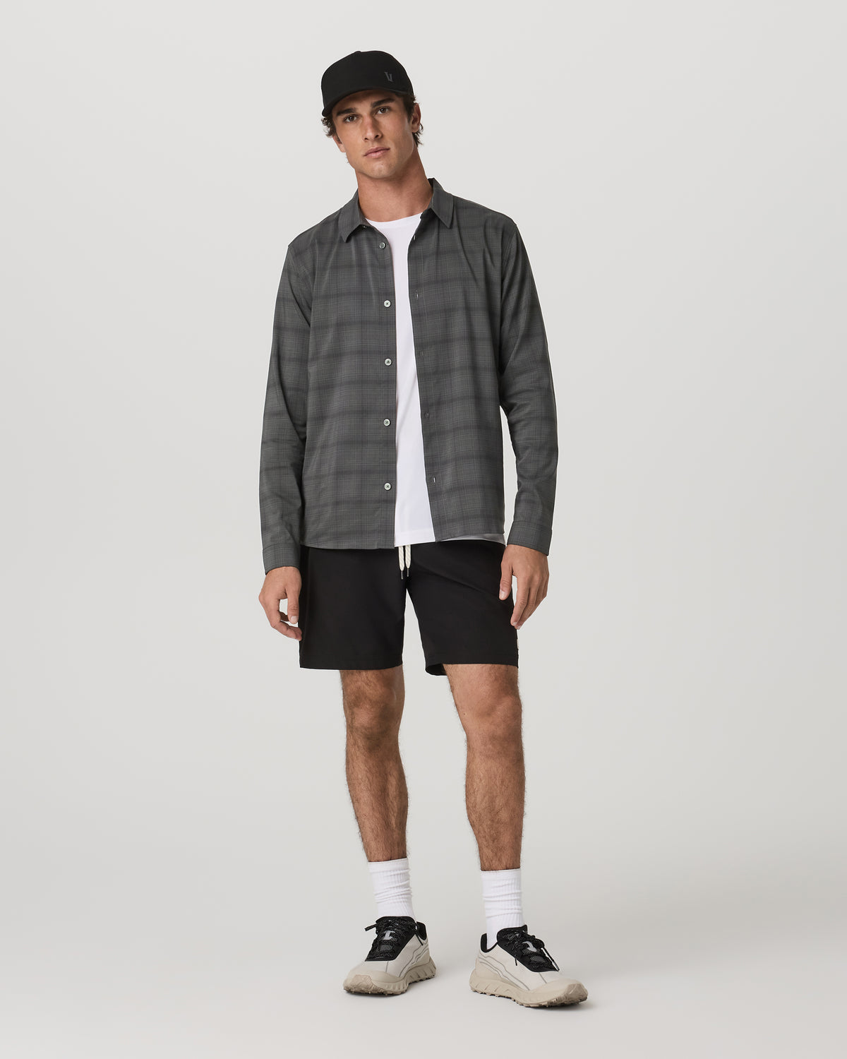 Men's Long Sleeve Plaid Button Down Shirt Dark Pewter | Vuori outlet - US 9705
