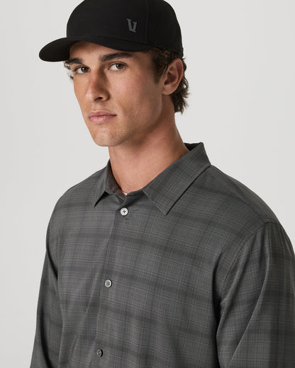 Men's Long Sleeve Plaid Button Down Shirt Dark Pewter | Vuori outlet - US 9705