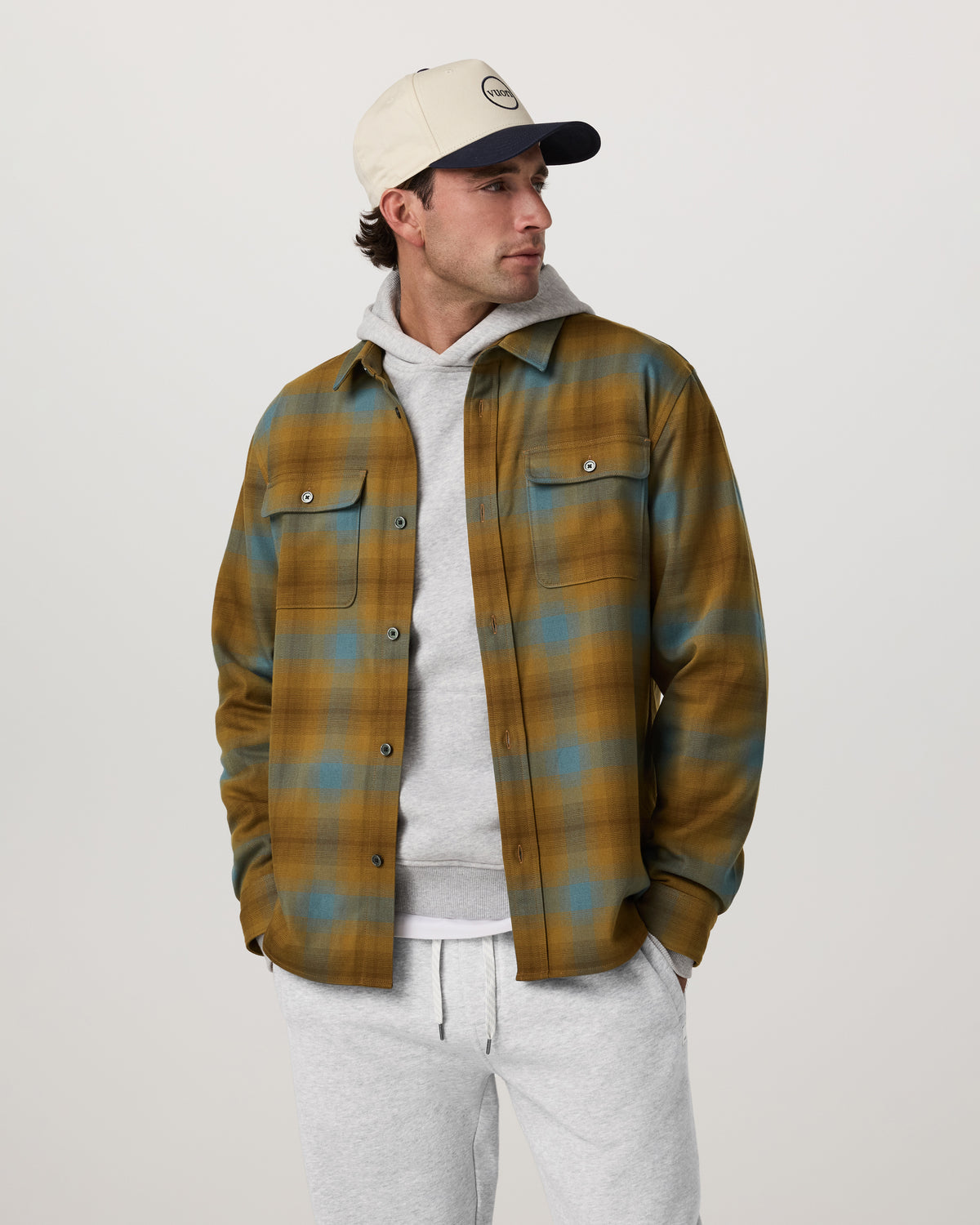 Long Sleeve Flannel Button Down Men's Bluegrass Shirt | Vuori shop - US 4641