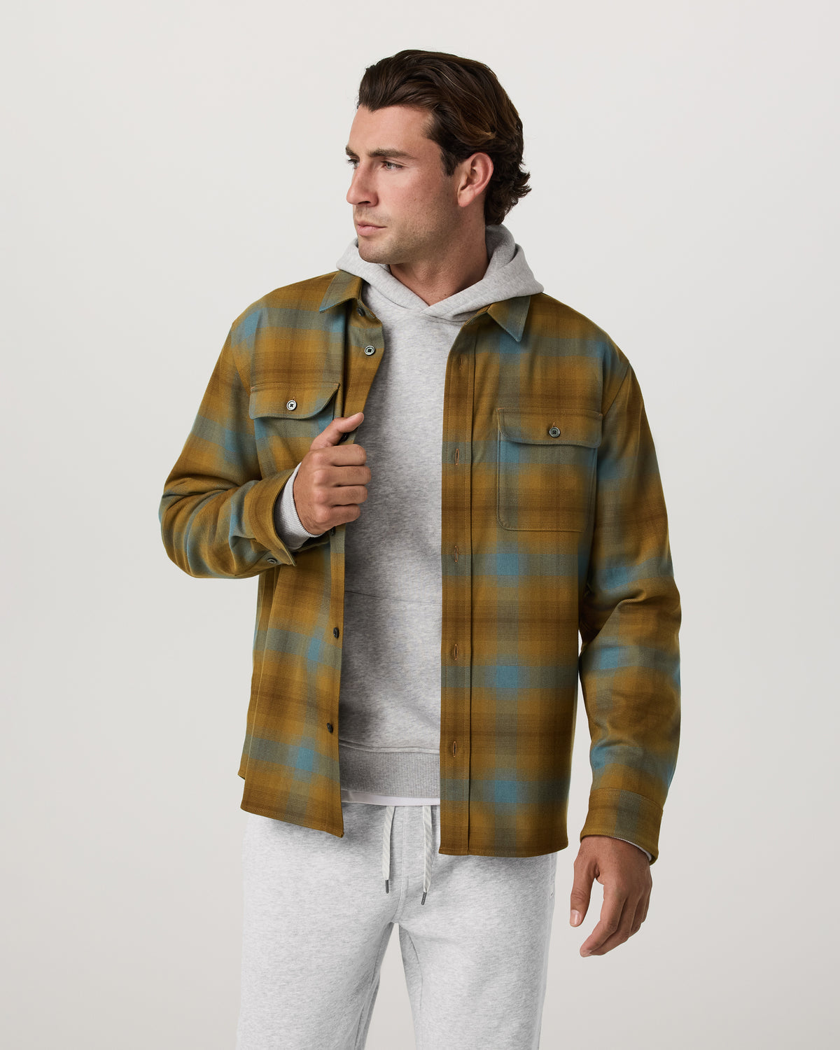 Long Sleeve Flannel Button Down Men's Bluegrass Shirt | Vuori shop - US 4641