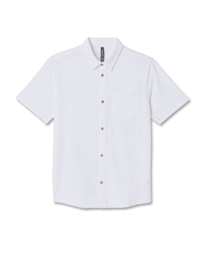 Short Sleeve Knit Oxford Button Down - Classic Fit White | Vuori sale - US 1755