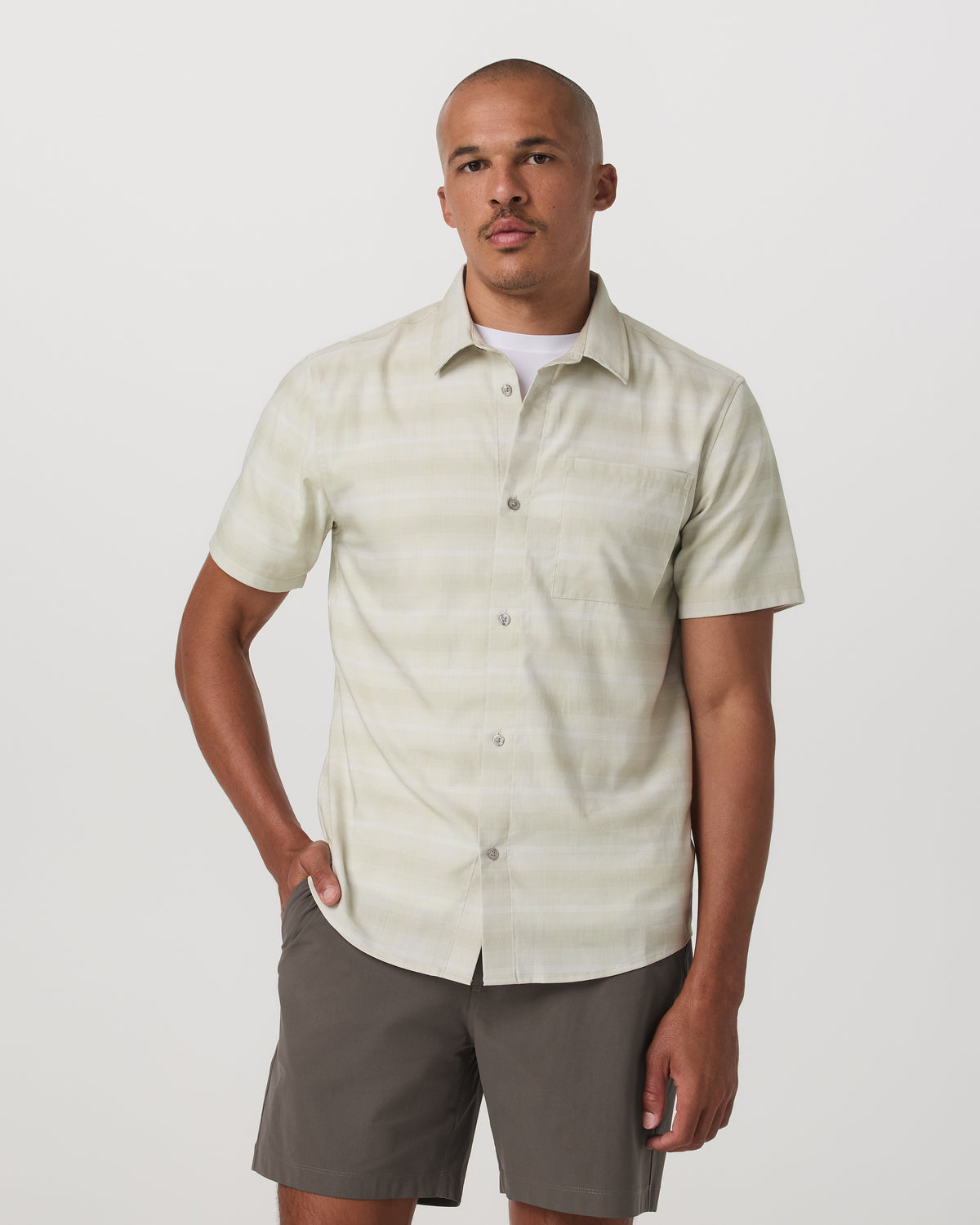 Men's Short Sleeve Plaid Button Down Shirt Sandalwood | Vuori onsale - US 1958