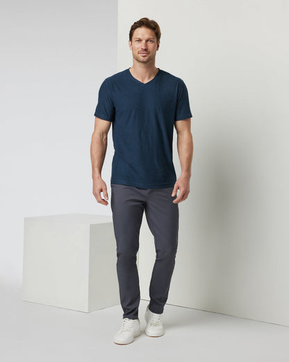 Strato Tech V-Neck Men's Navy Workout Shirt | Vuori for sale - US 8028