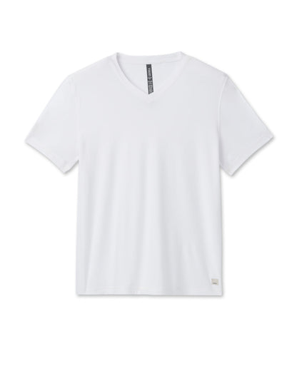 Strato Tech V-Neck Men's White Workout Shirt | Vuori online - US 4081