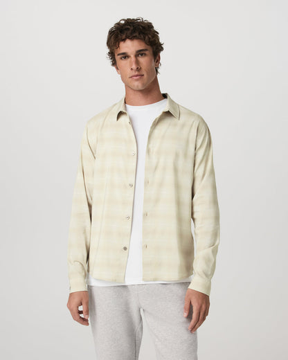 Men's Long Sleeve Plaid Button Down Shirt Sandalwood | Vuori outlet - US 9197