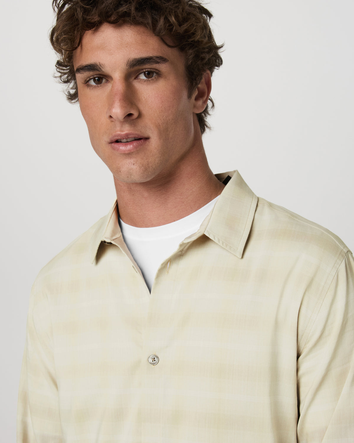 Men's Long Sleeve Plaid Button Down Shirt Sandalwood | Vuori outlet - US 9197
