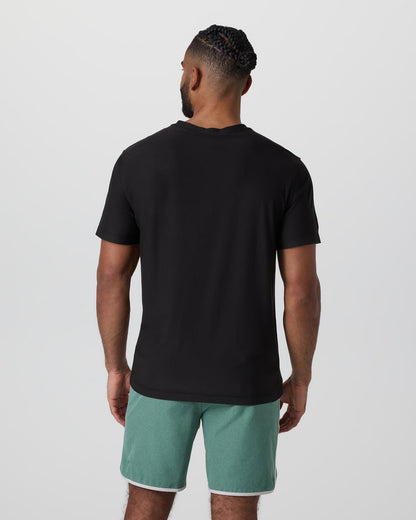 Strato Tech V-Neck Tee Black Workout Shirt | Vuori shop - US 8739