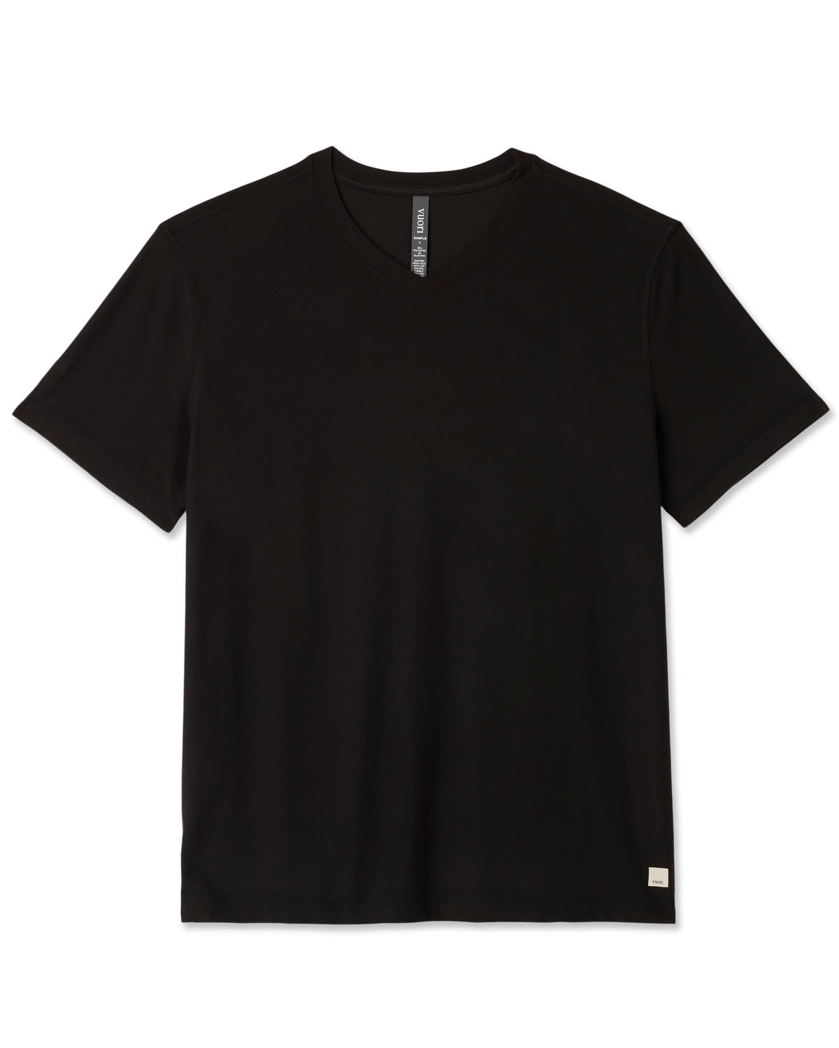 Strato Tech V-Neck Tee Black Workout Shirt | Vuori shop - US 8739