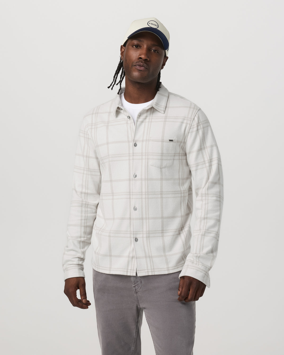 Seaview Plaid Button Down Shirt Men's Dove Shirt | Vuori sale - US 7673