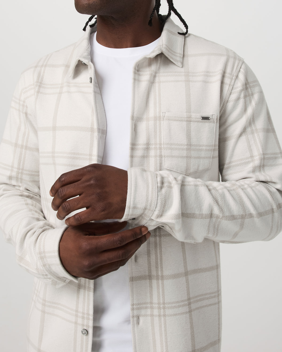 Seaview Plaid Button Down Shirt Men's Dove Shirt | Vuori sale - US 7673