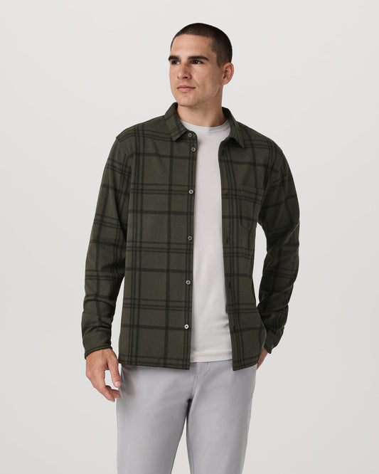 Seaview Plaid Button Down Shirt Dark Oregano Shirt | Vuori for sale - US 4443