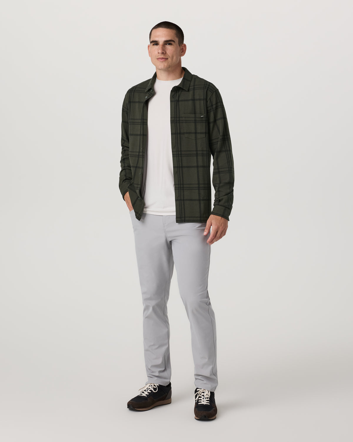 Seaview Plaid Button Down Shirt Dark Oregano Shirt | Vuori for sale - US 4443