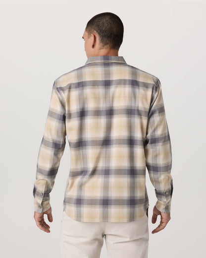 Long Sleeve Flannel Button Down Men's Cavern Grey Shirt | Vuori shop - US 8518