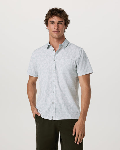 Short Sleeve Bridge Button Down Men's Frost Grey Shirt | Vuori sale - US 6641