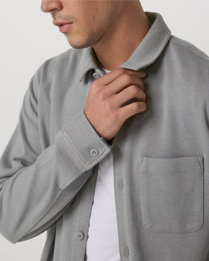Jeffreys Overshirt Men's Grey Button-Up Shirt | Vuori onsale - US 5374
