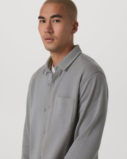 Jeffreys Overshirt Men's Grey Button-Up Shirt | Vuori onsale - US 5374