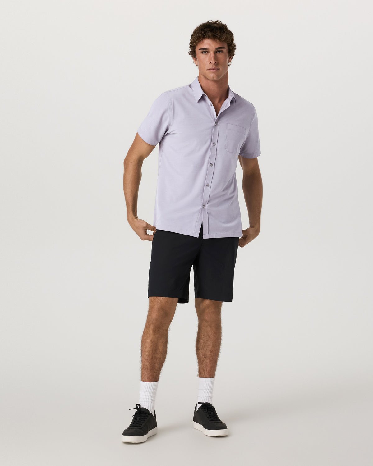 Short Sleeve Bridge Button Down Men's Cinder Shirt | Vuori online - US 9210