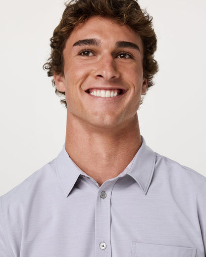 Short Sleeve Bridge Button Down Men's Cinder Shirt | Vuori online - US 9210