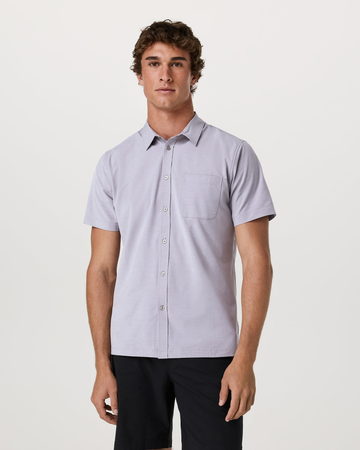 Short Sleeve Bridge Button Down Men's Cinder Shirt | Vuori online - US 9210
