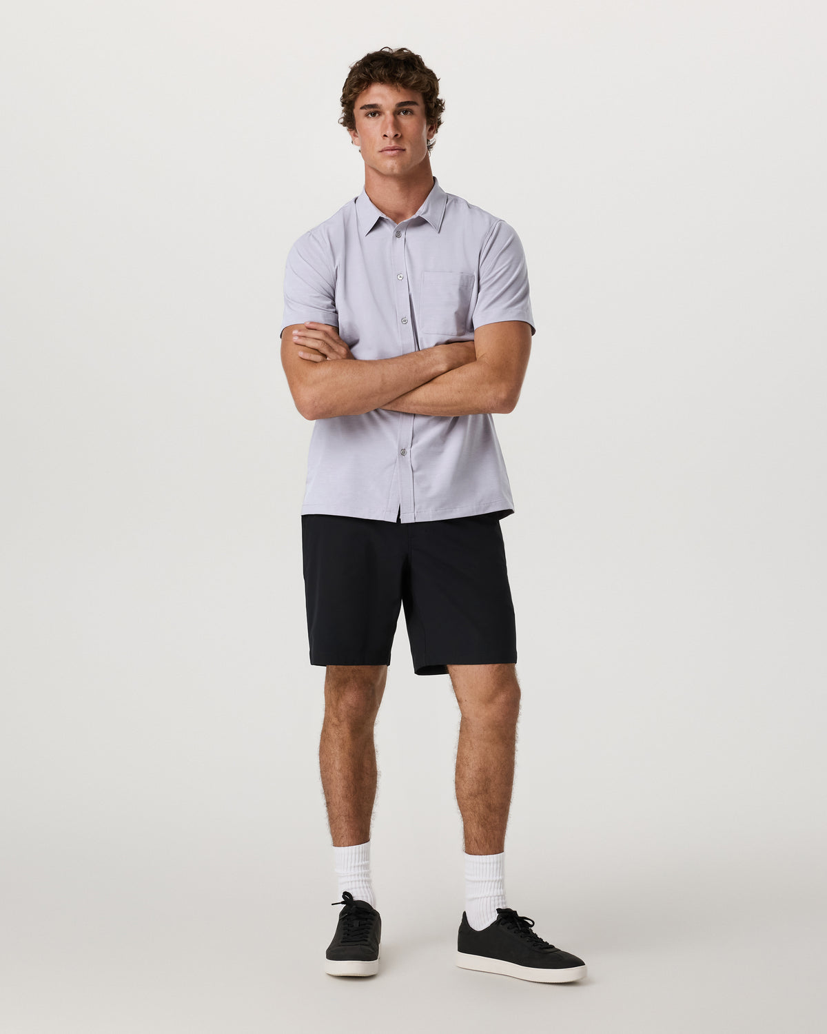Short Sleeve Bridge Button Down Men's Cinder Shirt | Vuori online - US 9210