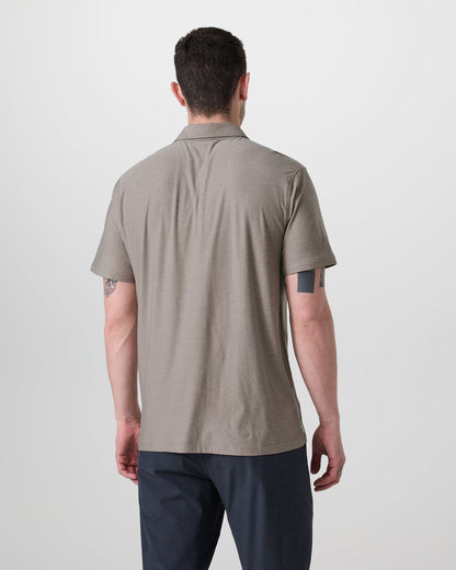 Short Sleeve Strato Button Down Mocha Heather | Vuori discount - US 7701