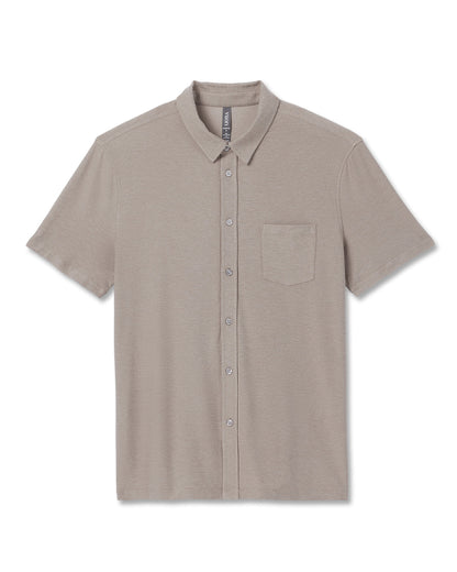 Short Sleeve Strato Button Down Mocha Heather | Vuori discount - US 7701