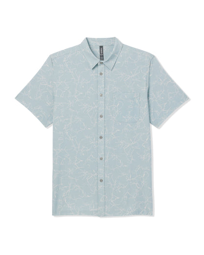 Short Sleeve Bridge Button Down Men's Chalk Blue Shirt | Vuori outlet - US 4721