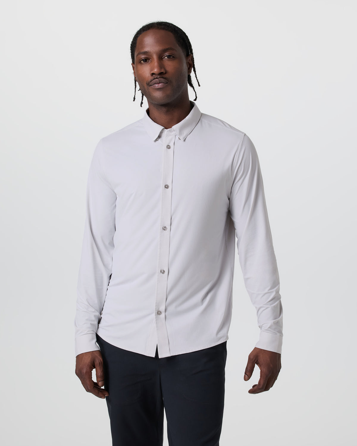 Long Sleeve TravelLite Button Down Frost Grey | Vuori shop - US 8589