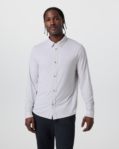 Long Sleeve TravelLite Button Down Frost Grey | Vuori shop - US 8589