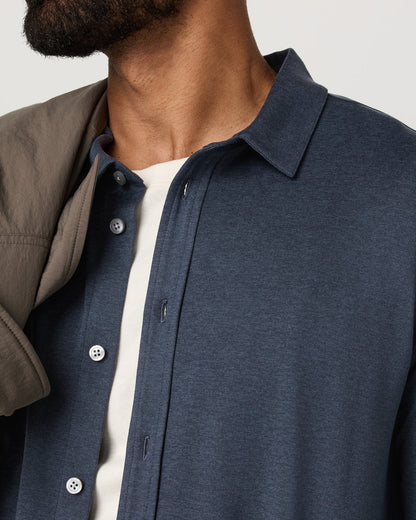 Men's Long Sleeve Ponto Button Down Azure Heather | Vuori discount - US 5698